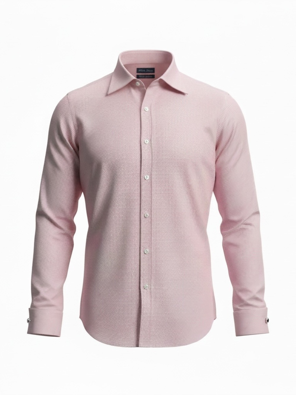 Ralph Lauren Purple Label Pink Textured Dress Shirt w French Cuffs